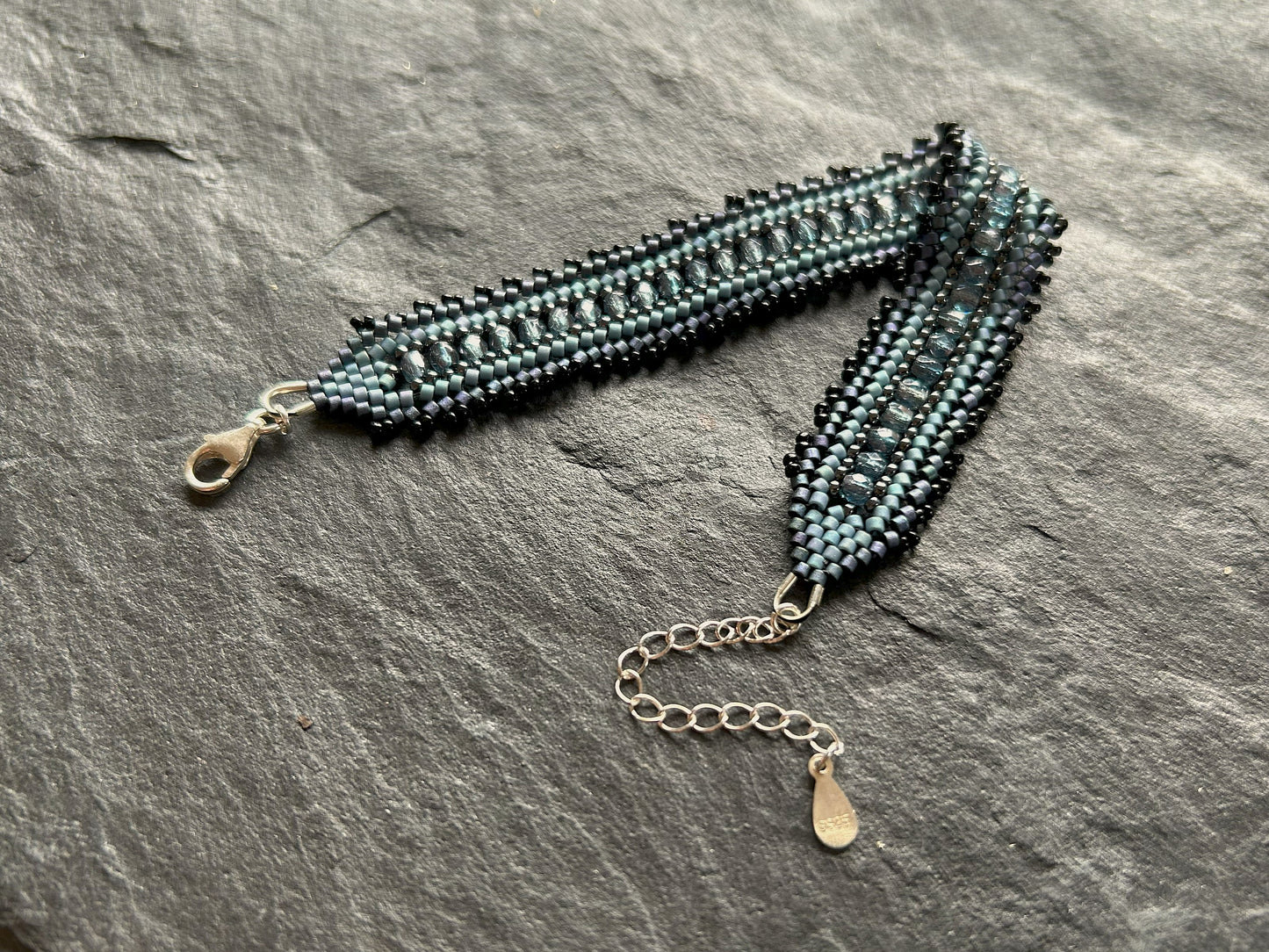 Personalisiertes "Coburn" Armband - Jeans-Blau