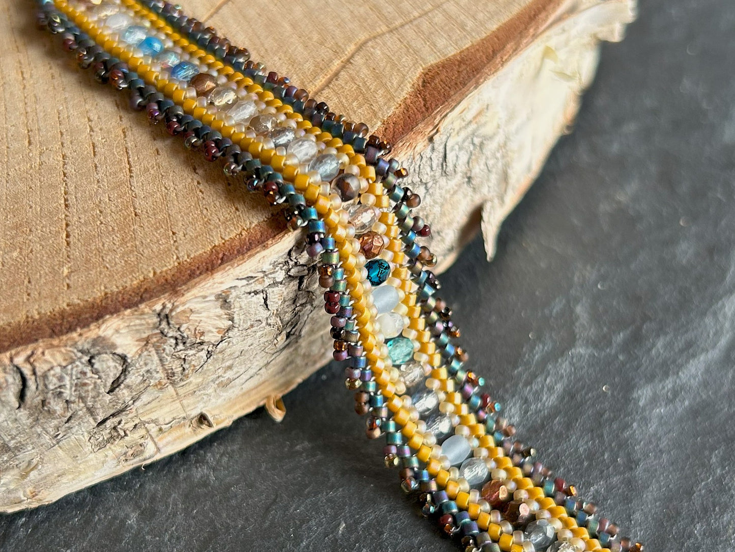 Personalisiertes "Coburn" Armband - Gelb & Blau