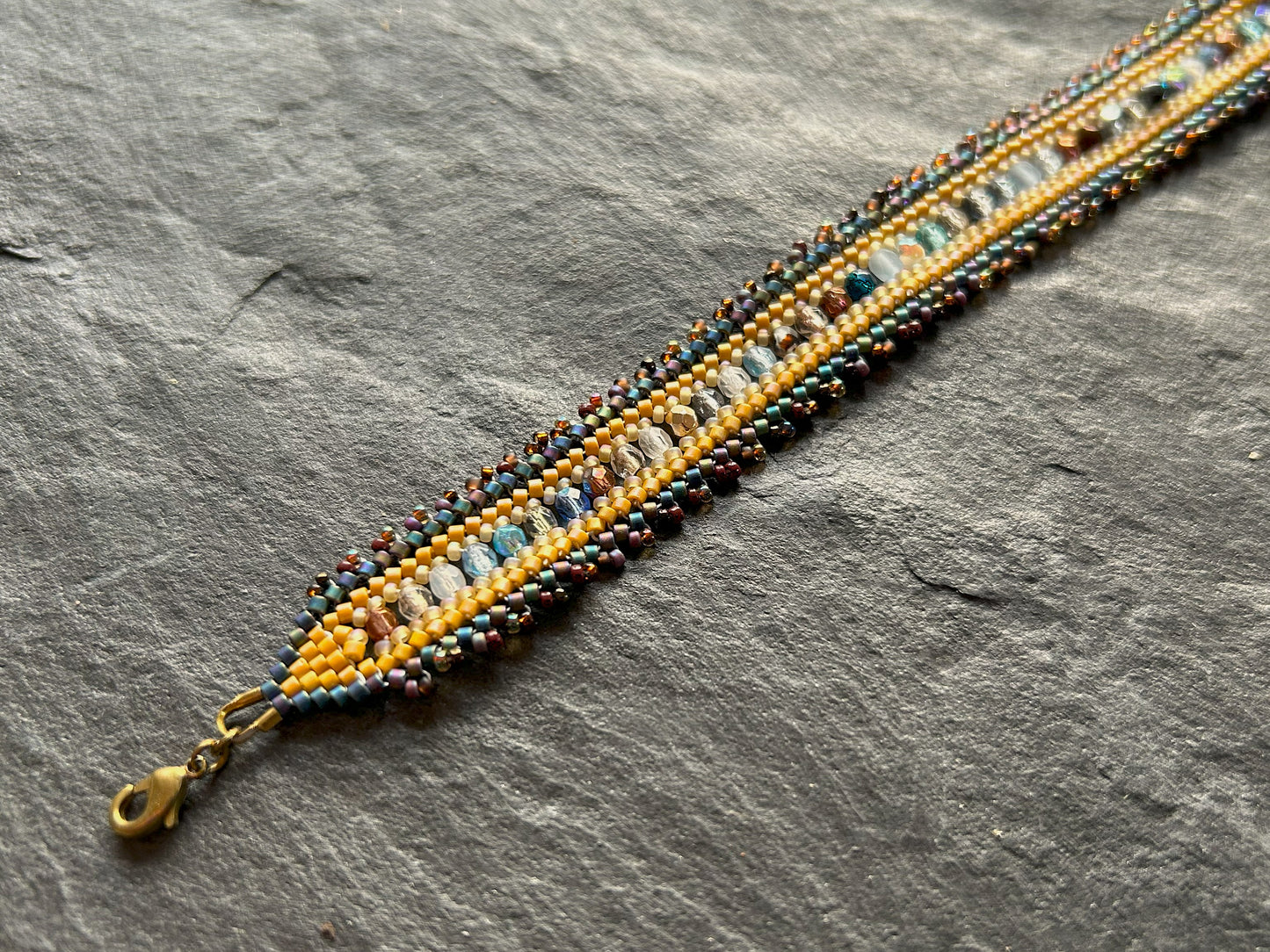 Personalisiertes "Coburn" Armband - Gelb & Blau