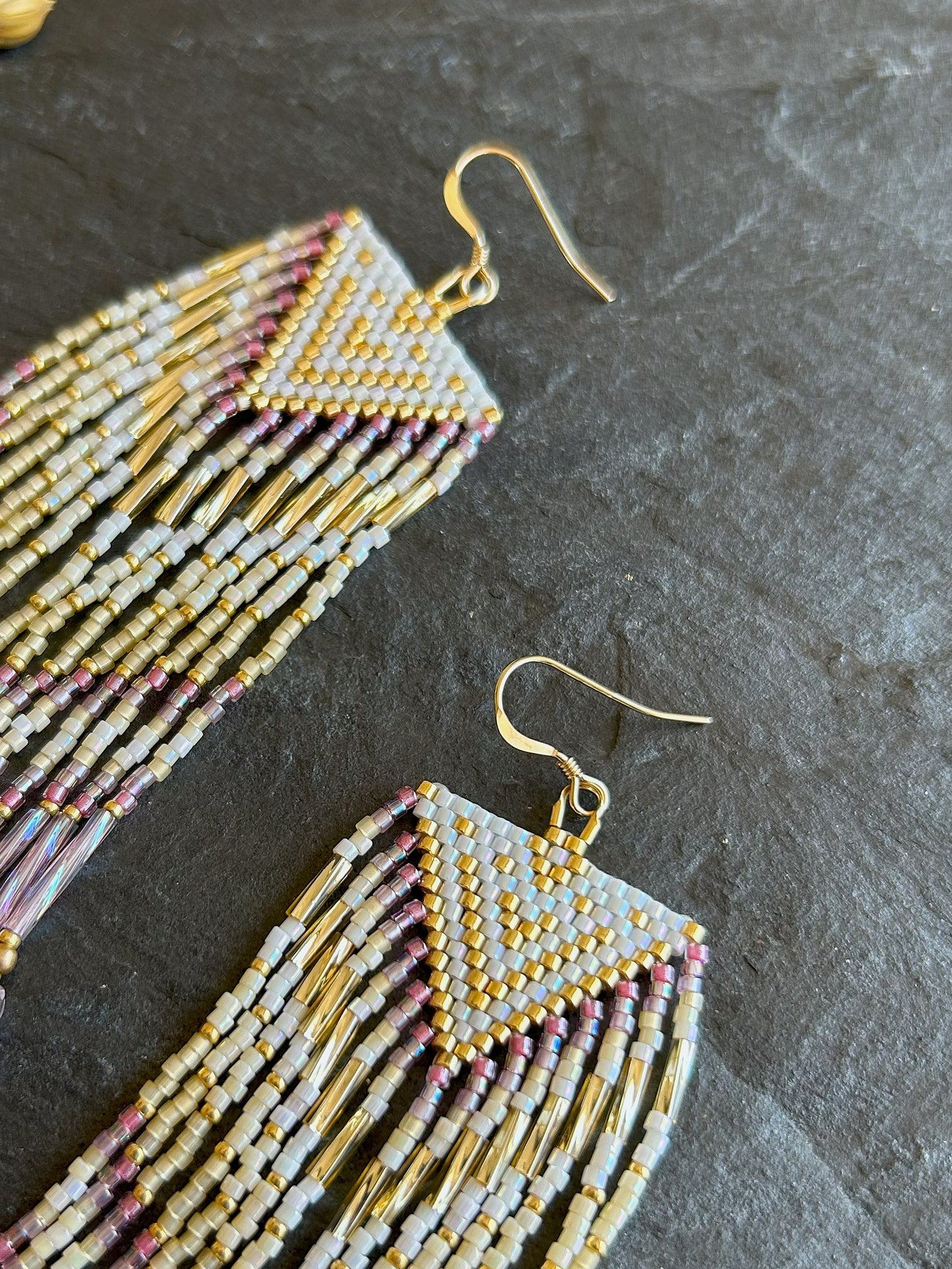 Dazzling earrings "Sheila" - gold & pink