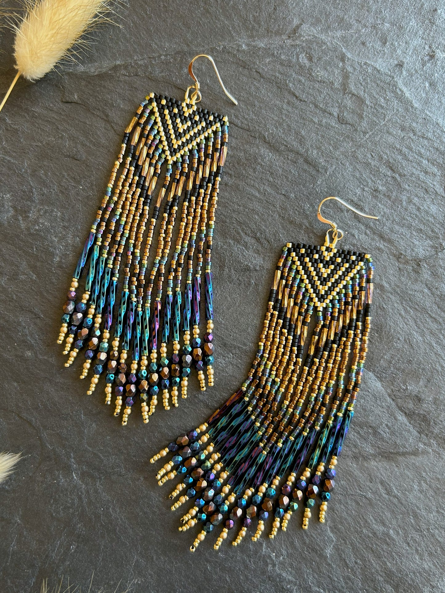 Dazzling earrings "Sheila" - dark galaxy