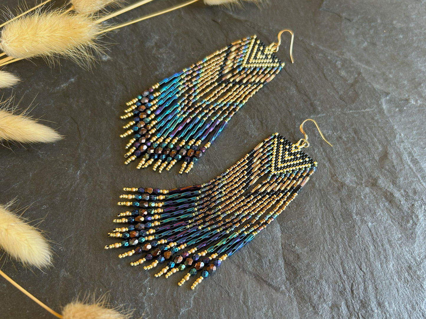 Dazzling earrings "Sheila" - dark galaxy