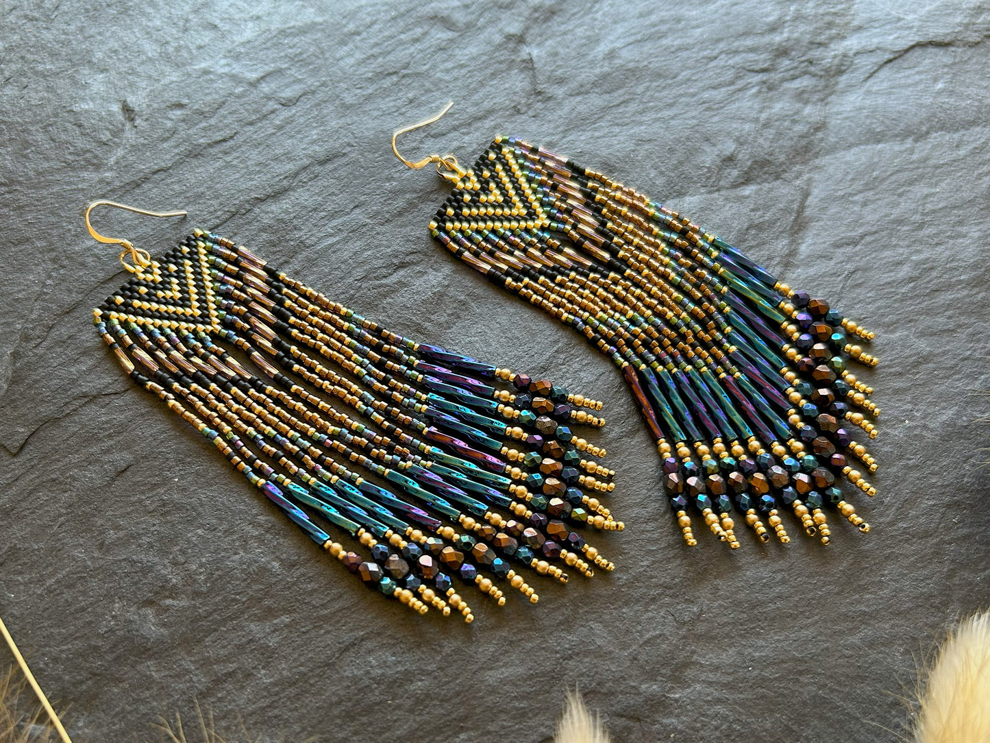 Dazzling earrings "Sheila" - dark galaxy