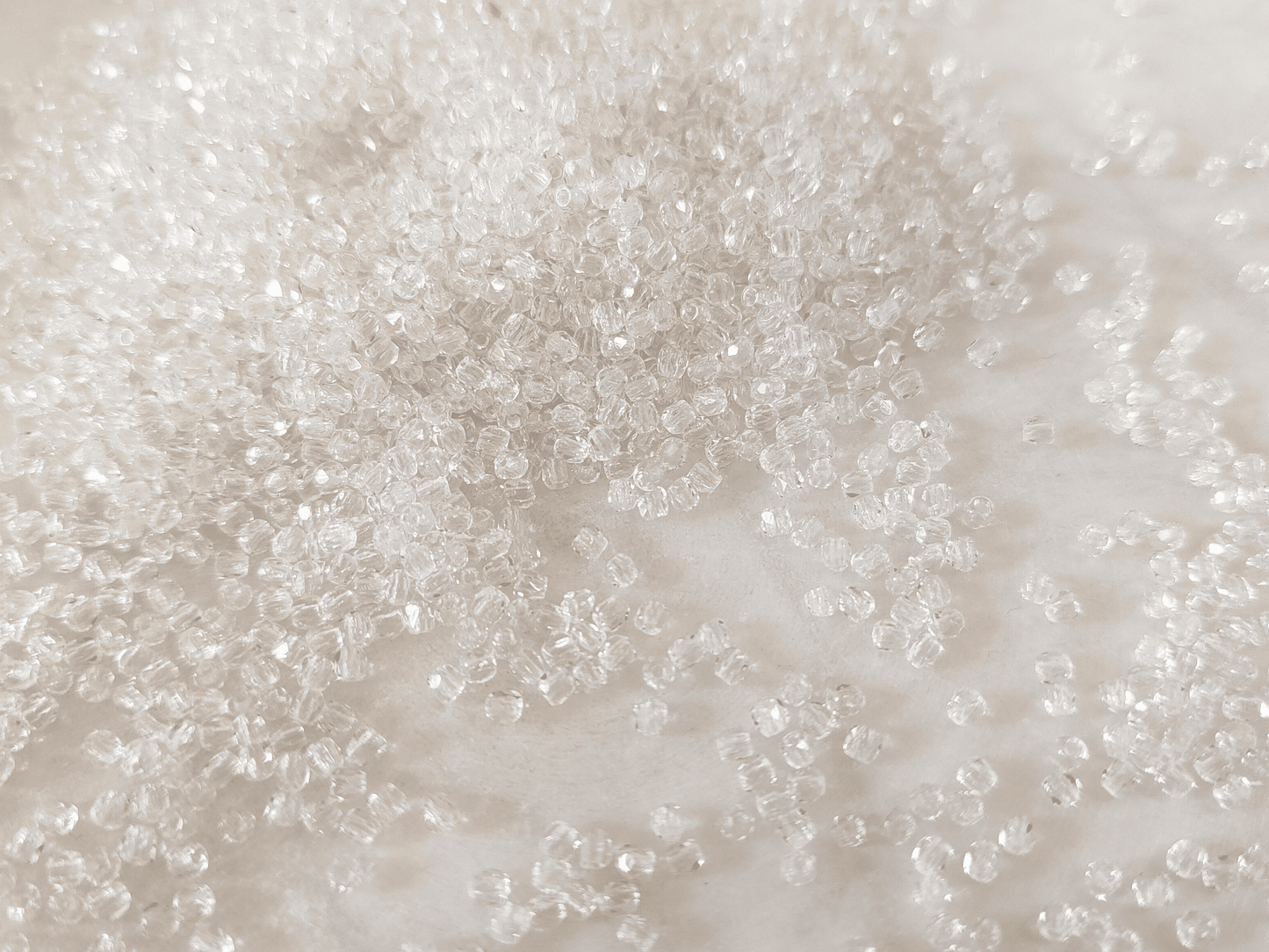 2mm fire-polished beads - colorless