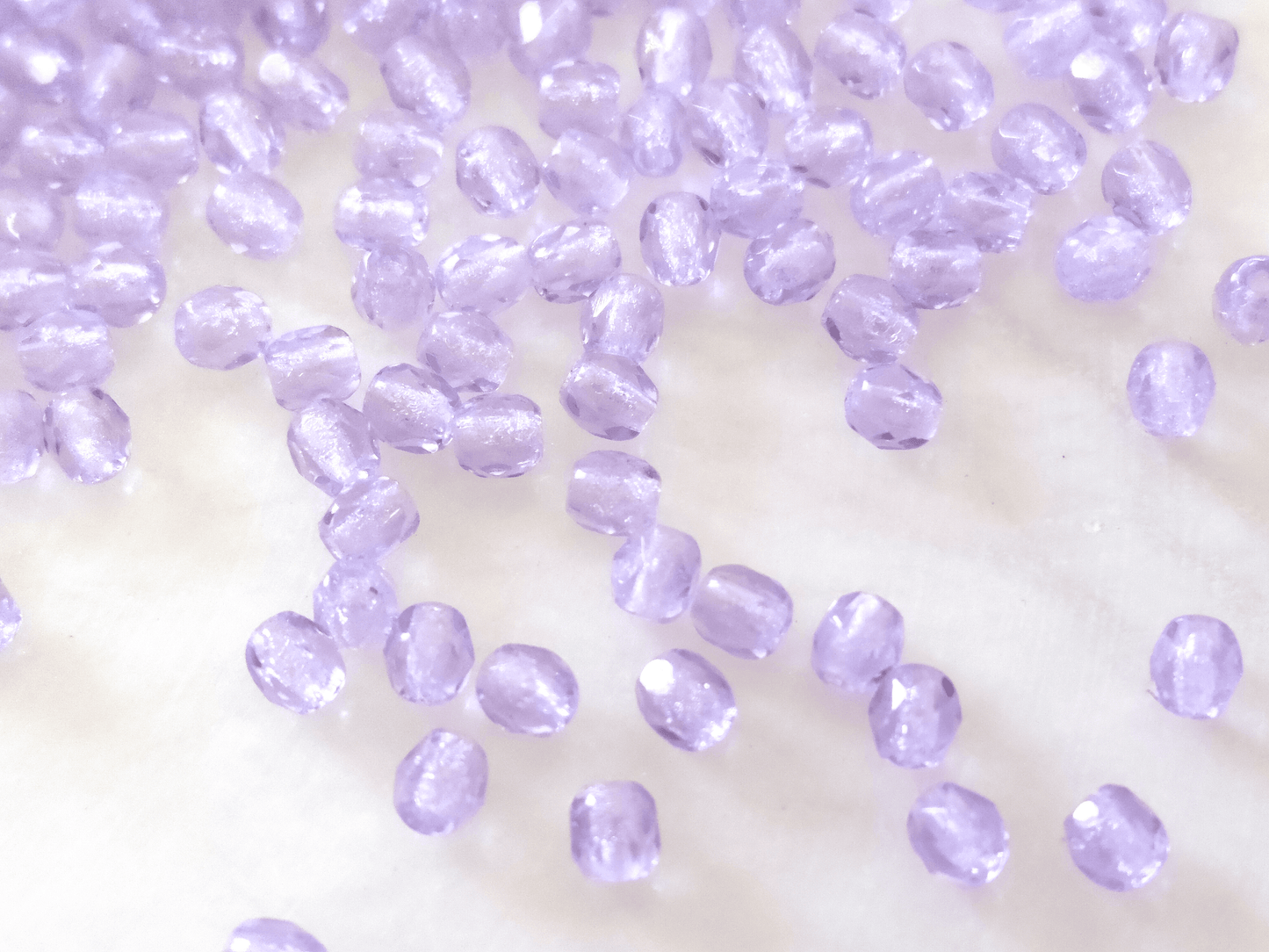 3mm fire-polished beads - lilac