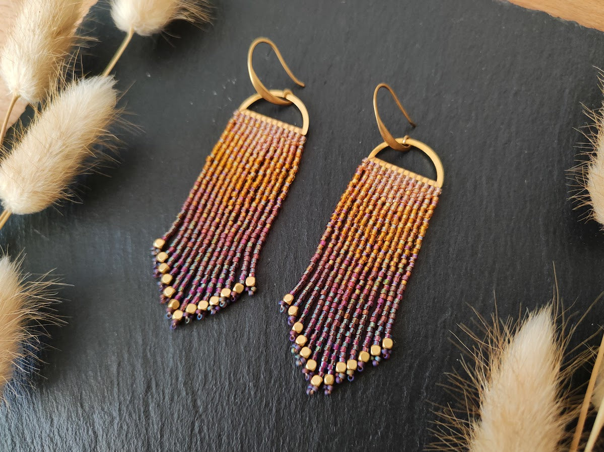 Supply kit for "Odoti" fringe earrings