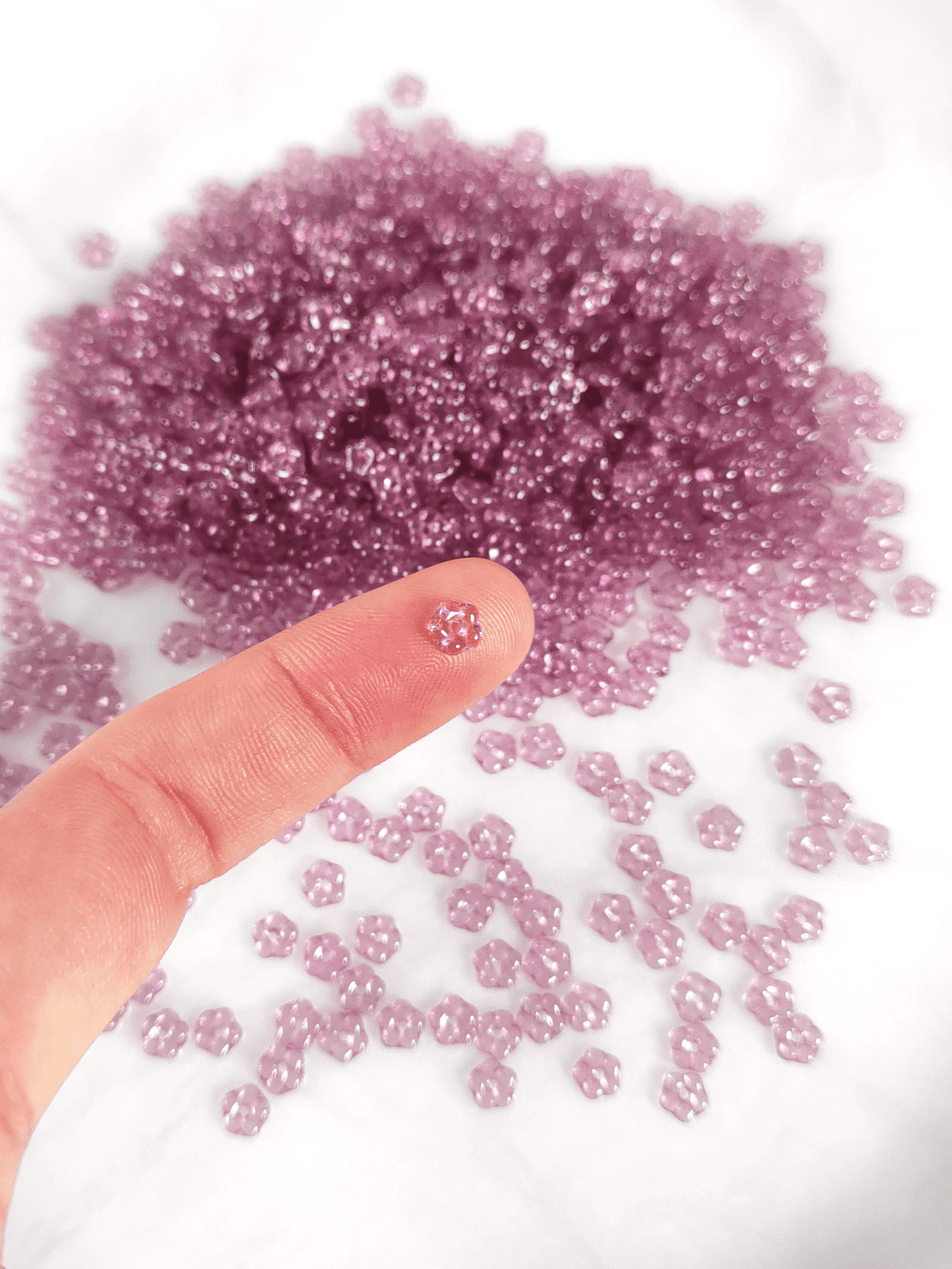 Forget-me-not flower beads 5mm - purple