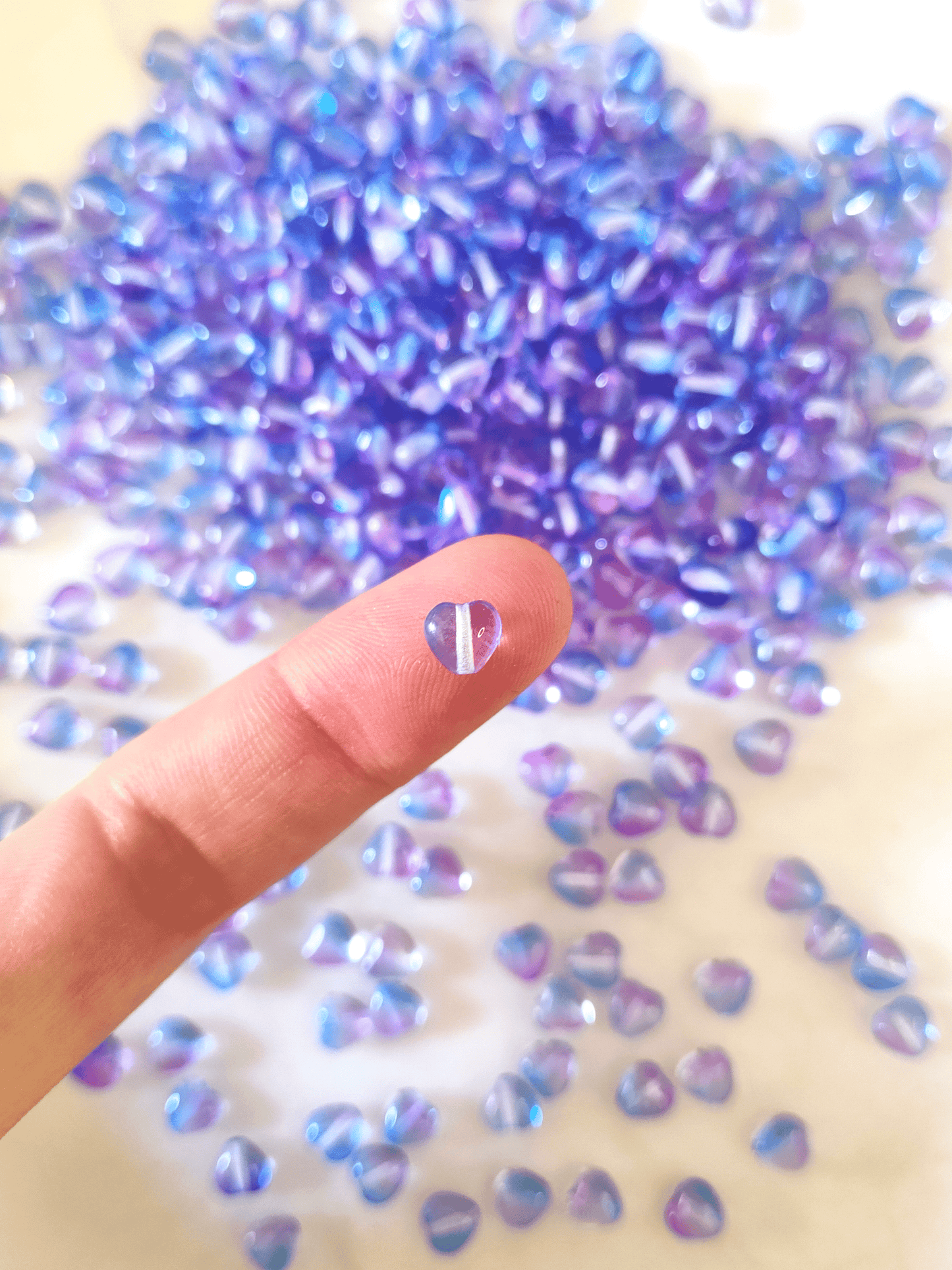 Herzen 6mm - Blau & Lila