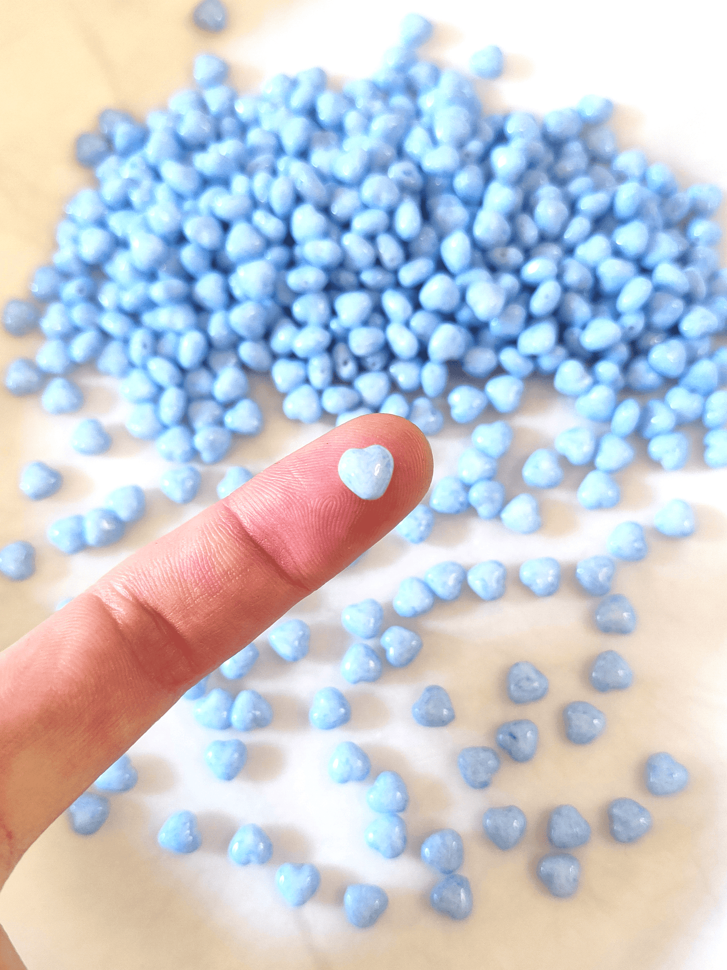 Herzen 6mm - Himmelblau