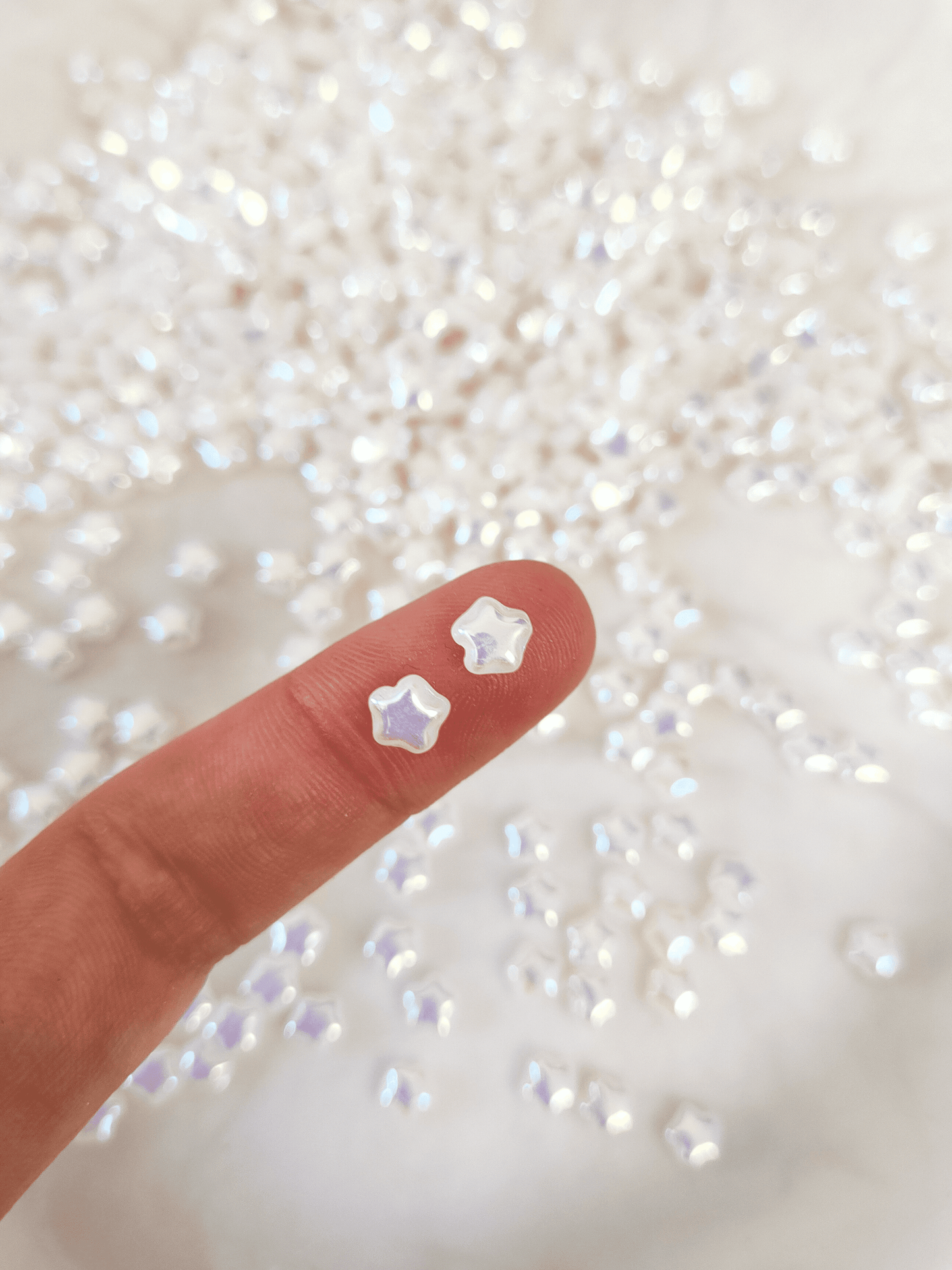 Sterne 6mm - Weiß Iris