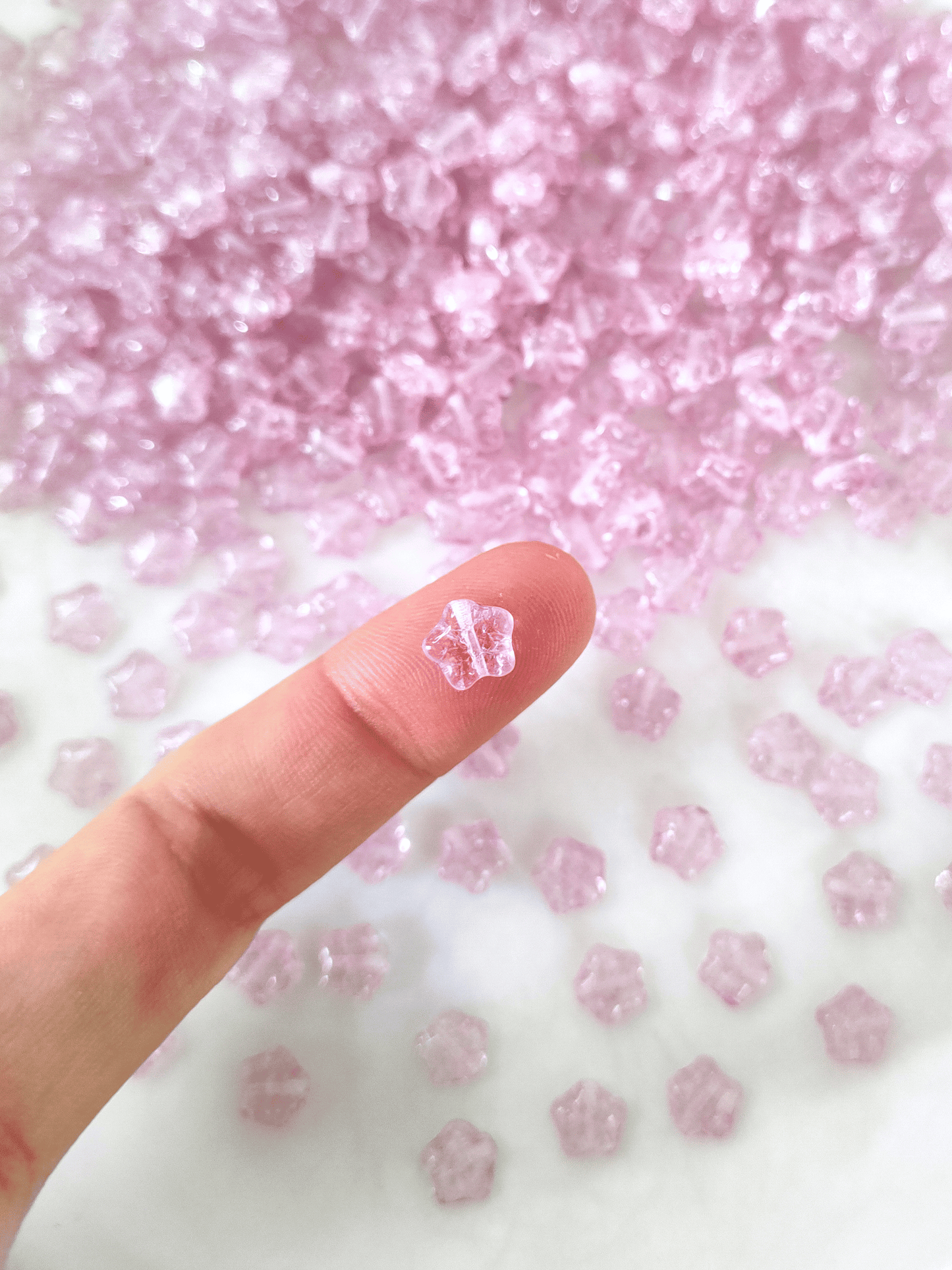 Sterne 8mm - Flieder Crackle