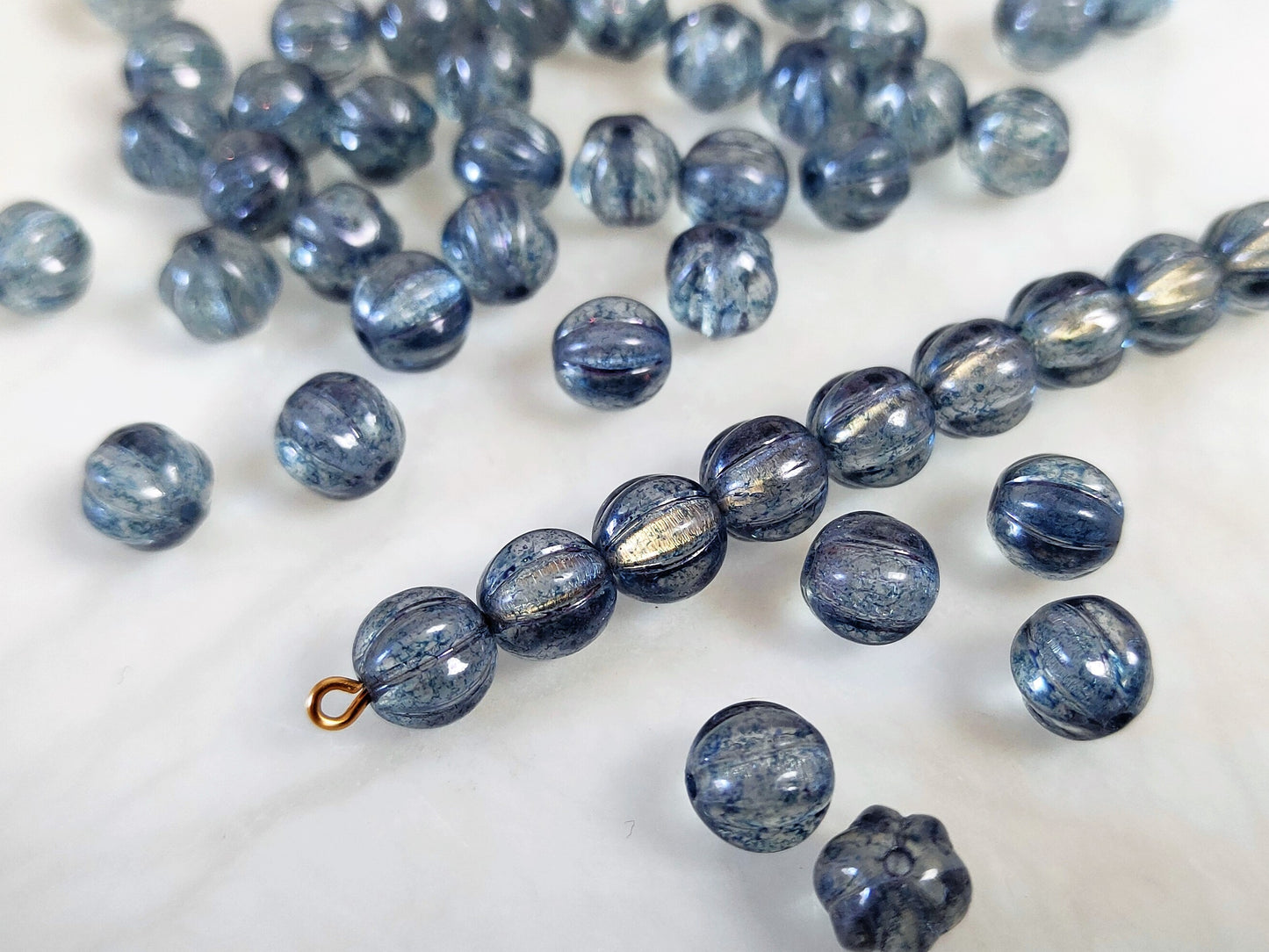 Melonen 8mm - blasses Jeansblau