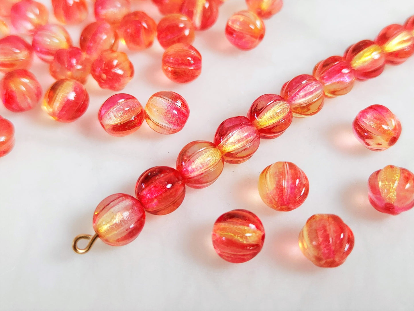 Melonen 8mm - ombre Orange & Rot