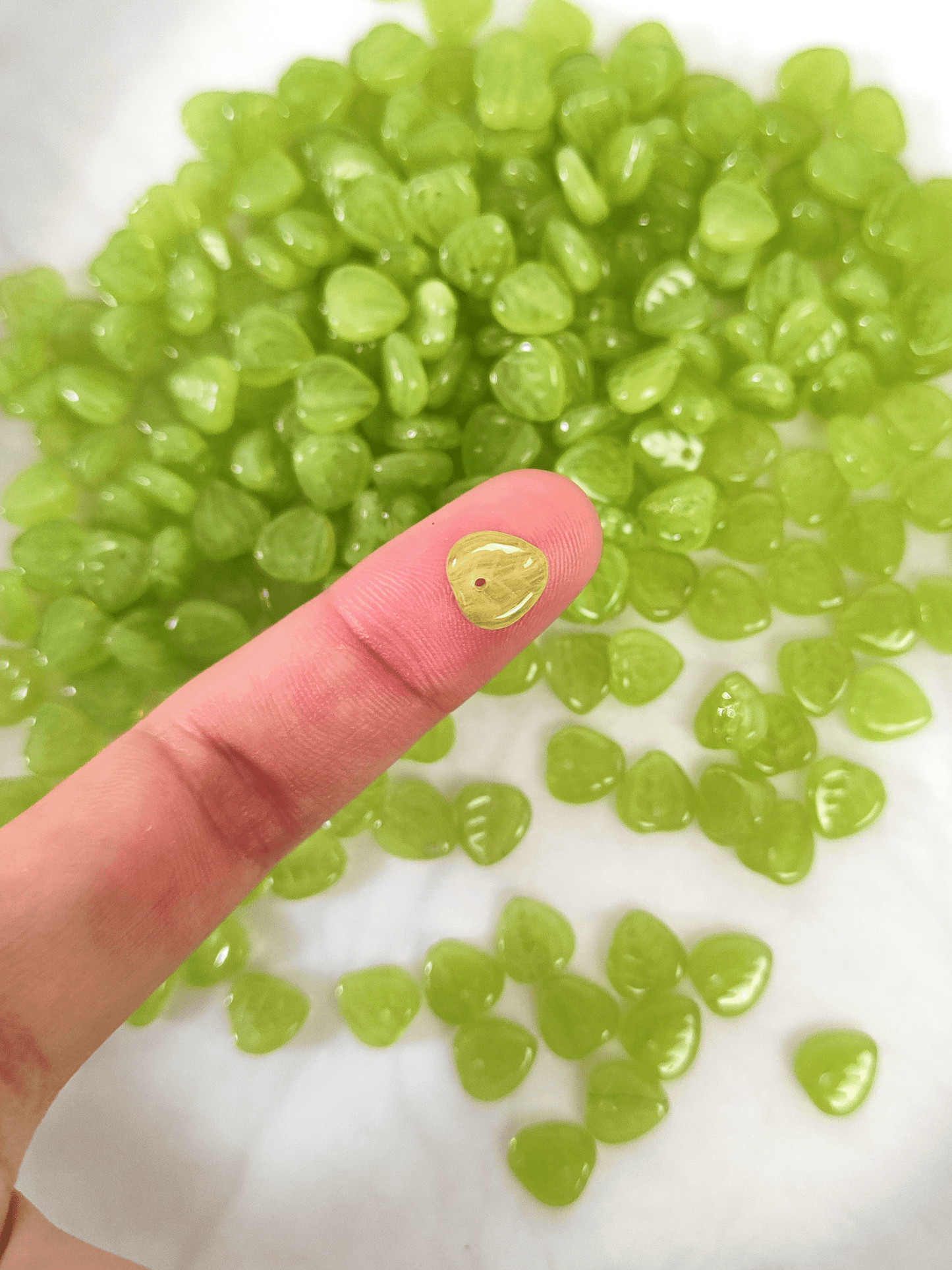 Lindenblätter 9mm - Lindengrün