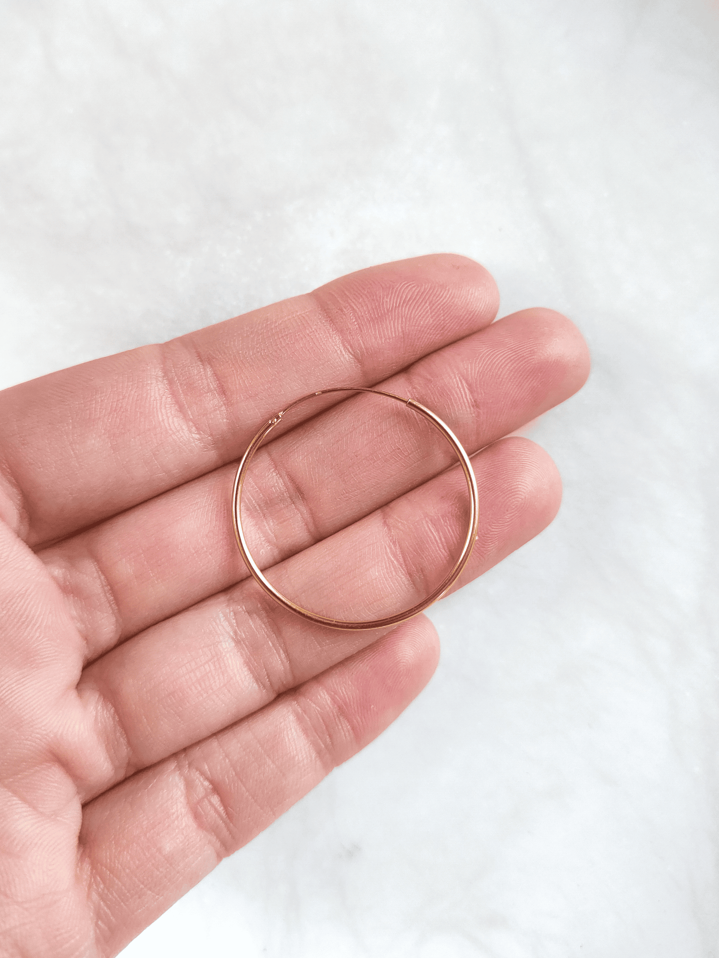 30mm 24k gold-plated sterling silver hoops with endless clasp