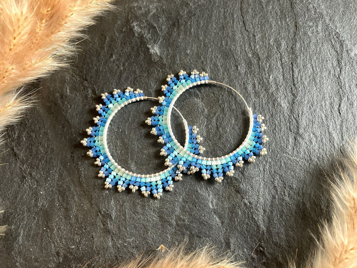 Silver hoop earrings "Estelle" - ocean ave