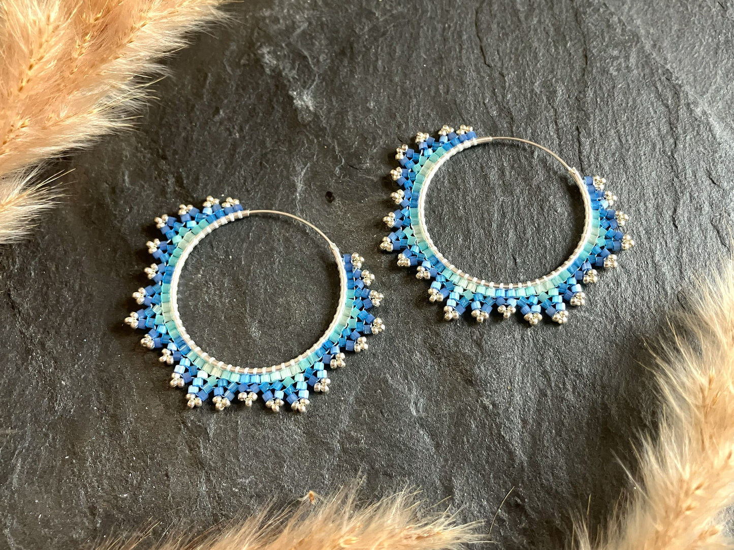 Silver hoop earrings "Estelle" - ocean ave