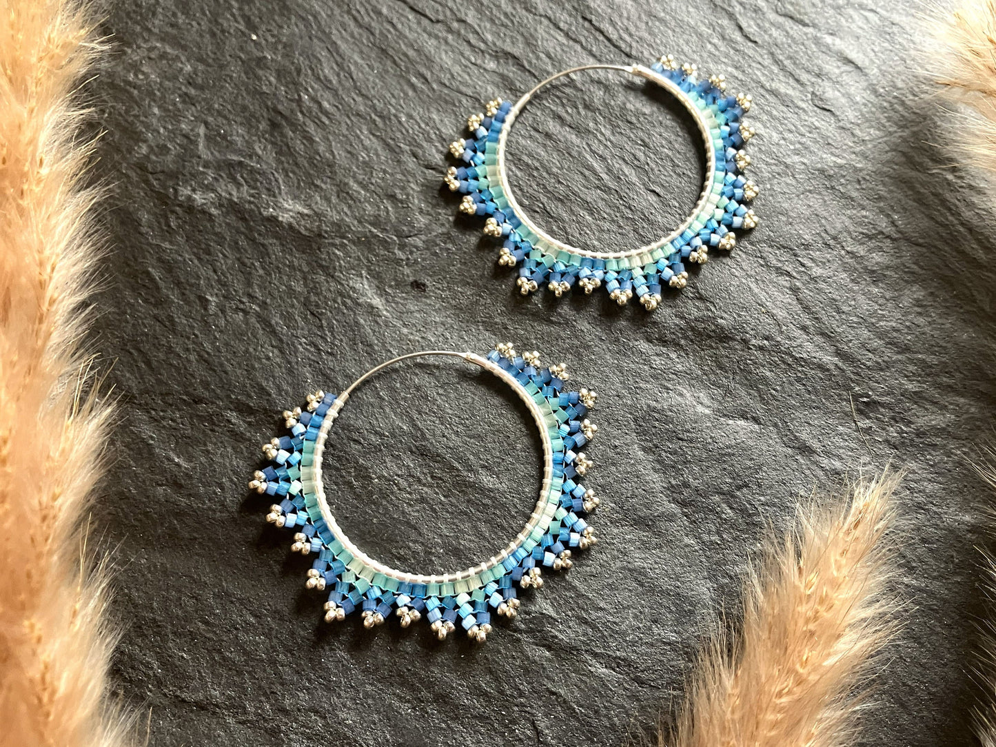 Silver hoop earrings "Estelle" - ocean ave