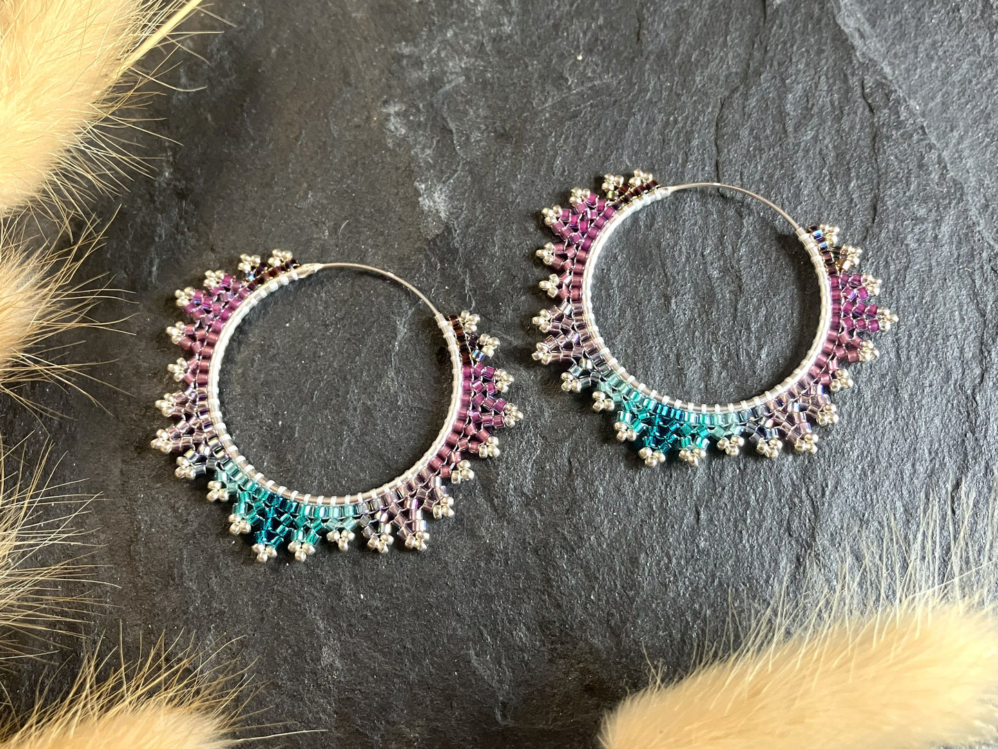 Silver hoop earrings "Estelle" - regal mermaid