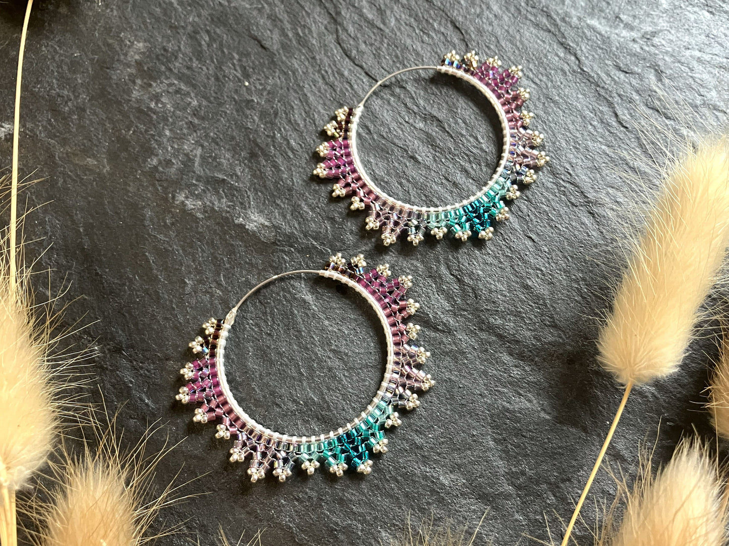 Silver hoop earrings "Estelle" - regal mermaid
