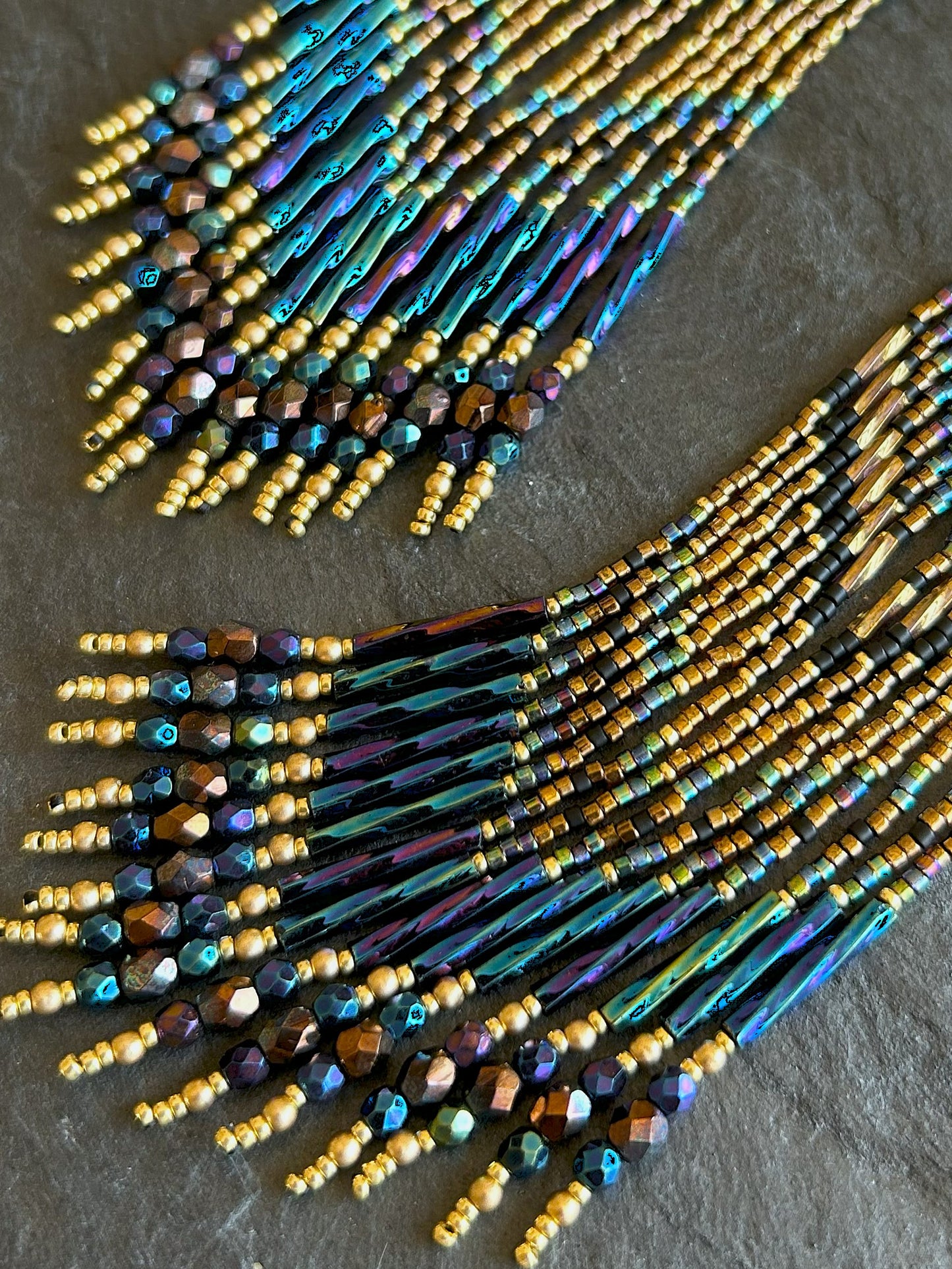 Dazzling earrings "Sheila" - dark galaxy