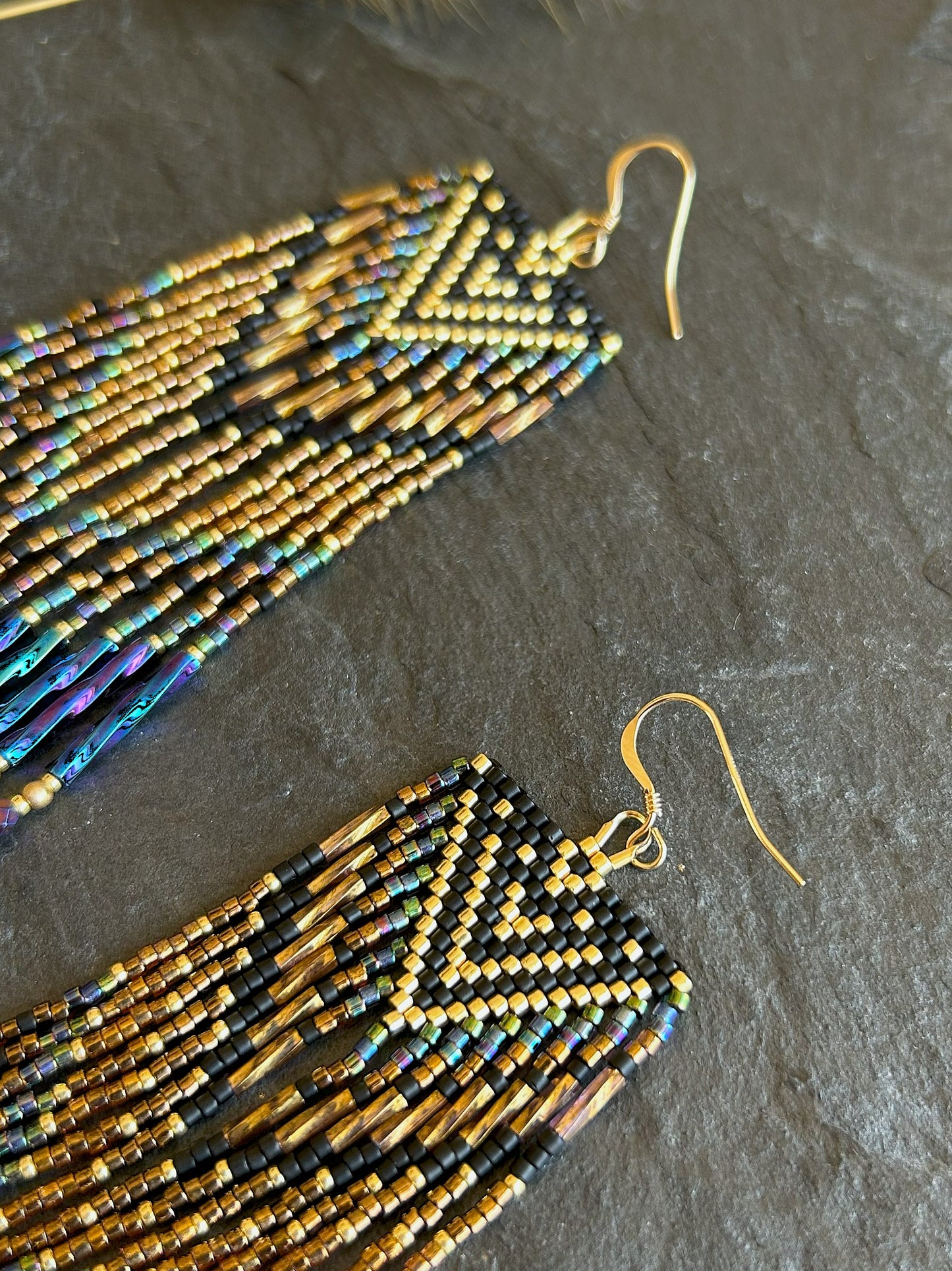 Dazzling earrings "Sheila" - dark galaxy