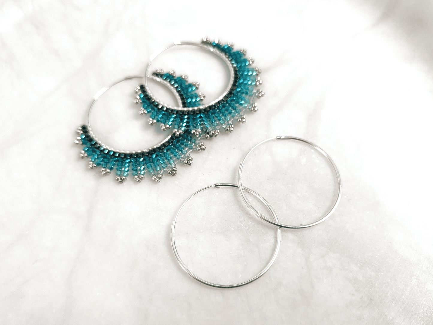 30mm Sterling Silber Creolen mit Endlos-Verschluss