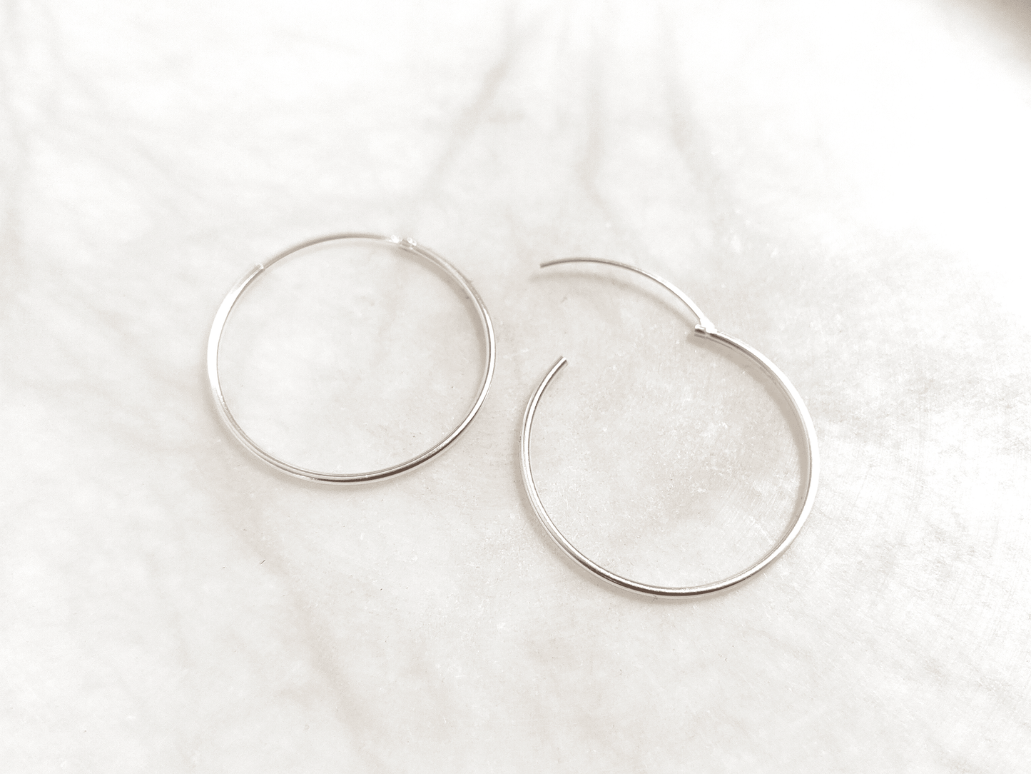 30mm Sterling Silber Creolen mit Endlos-Verschluss