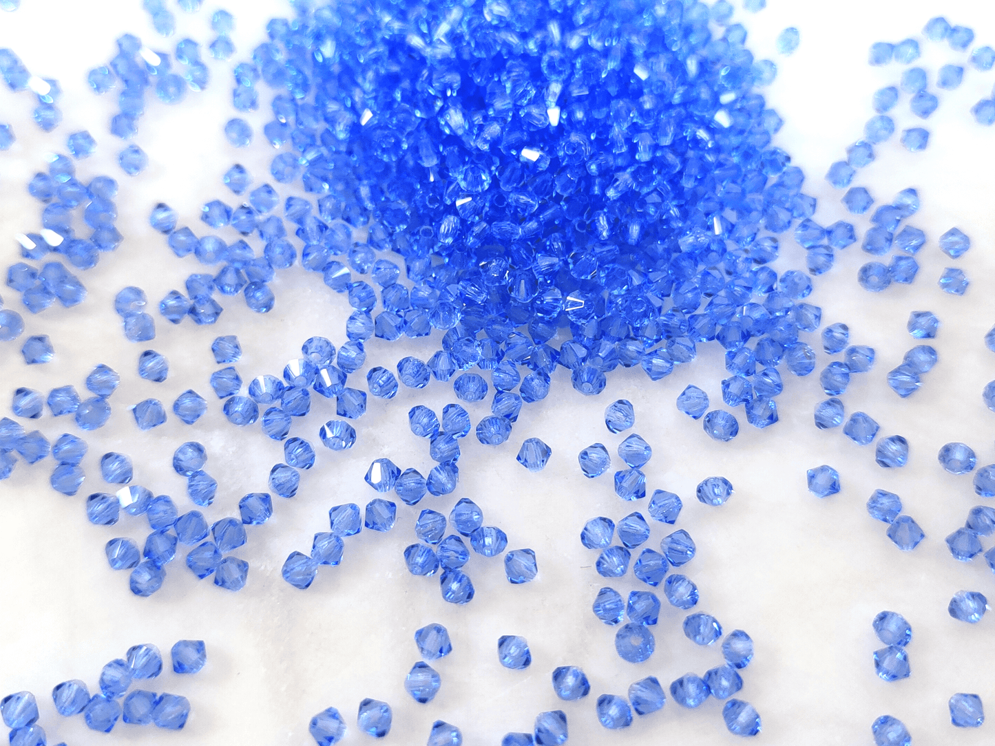 3mm MC bicone beads - cold dark blue
