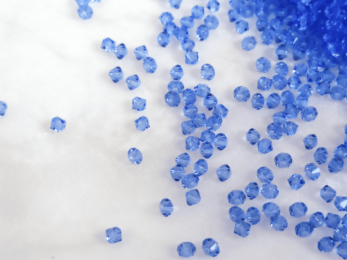 3mm MC bicone beads - cold dark blue