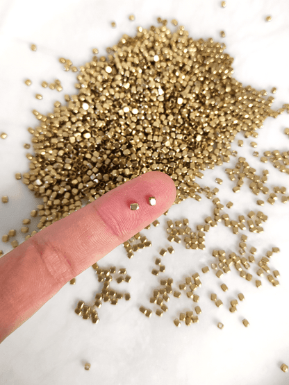 Messing-Quaderperlen 2mm