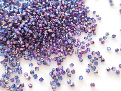 2mm fire-polished beads - galaxy