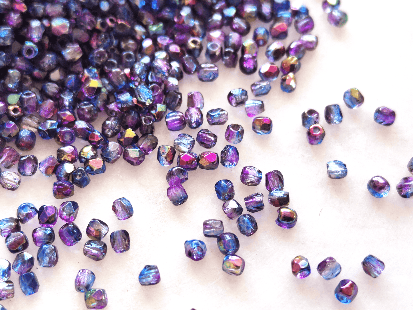 2mm fire-polished beads - galaxy