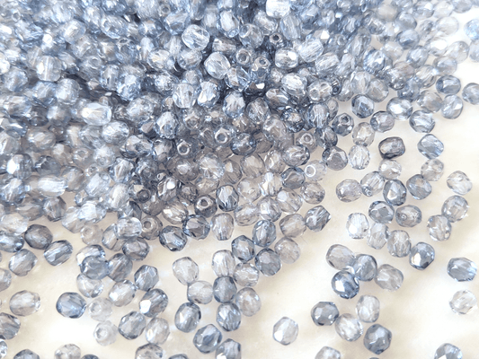 4mm fire-polished beads - powder blue