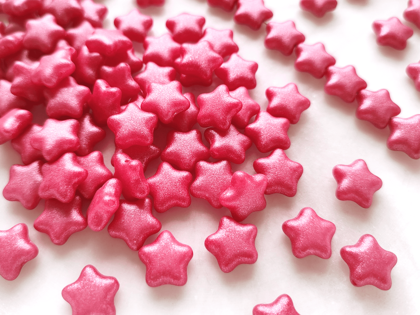 Sterne 12mm - Glitzer Pink