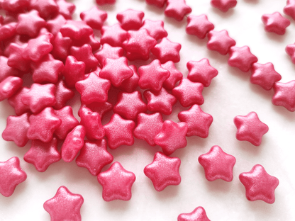 Sterne 12mm - Glitzer Pink