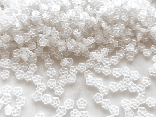 Vergiss-mein-nicht Blüten 5mm - milchig Weiß Iris