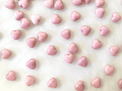 Love heart beads 6mm - light pink