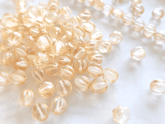 Melon beads 8mm - warm beige