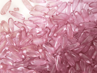 Dagger beads 3x11mm - muted pink