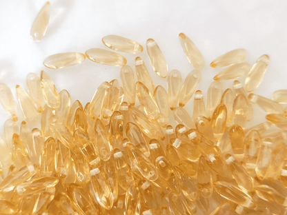 Dagger beads 3x11mm - yellow