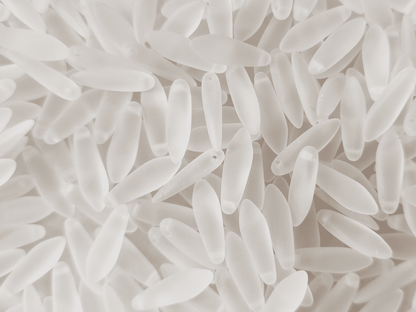 Dagger beads 5x16mm - matt white