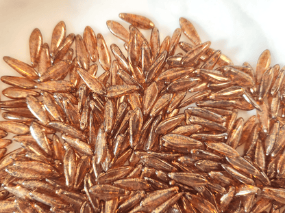 Dagger beads 5x16mm - brown & bronze