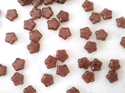 Sterne 8mm - gedecktes warmes Lila